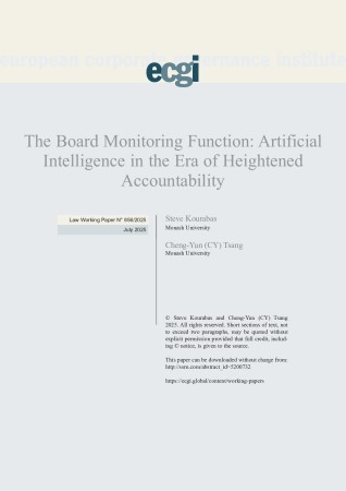 Portada de The Board Monitoring Function: Artificial Intelligence in the Era of Heightened Accountability