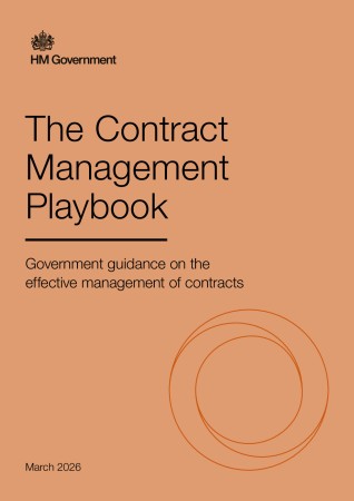 Portada de The Contract Management Playbook: Government guidance on the effective management of contracts