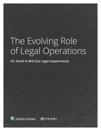 Portada de The Evolving Role of Legal Operations For Small & Mid-Size Legal Departments