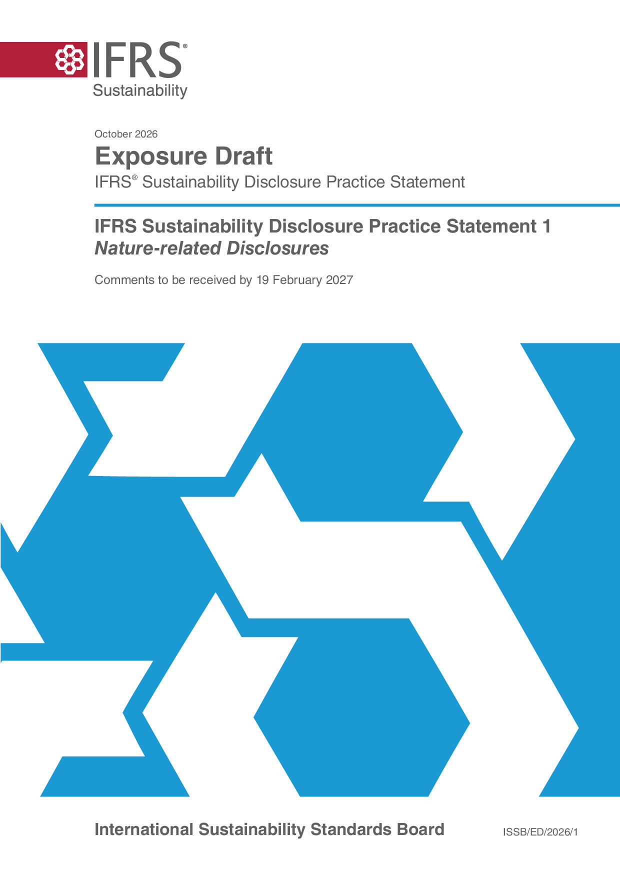 IFRS 2027 Sustainability Disclosure Practice Statement 1 Nature-related Disclosures