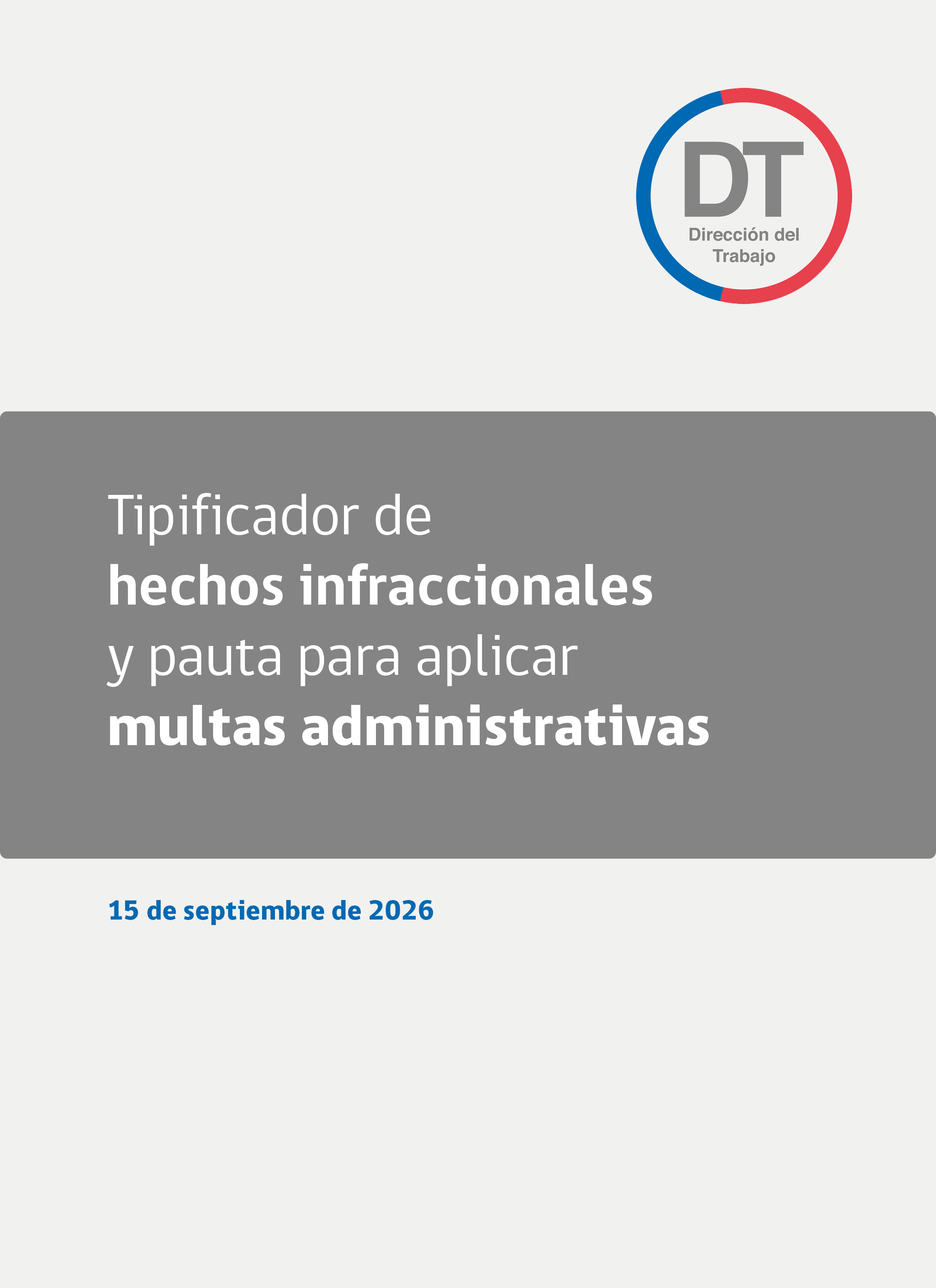 Tipificador de hechos infraccionales y pauta para aplicar multas administrativas